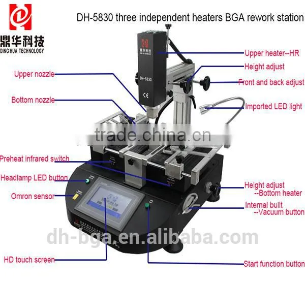 DING HUA DH-5830 bga rework station/tool/equipment/machine/kit for iPhone /Samsung galaxy/Nokia/HTC motherboard reparing