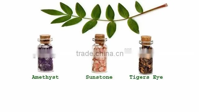 Lapis Lazule, Clear Quartz, Leopardskin Bottles set : Gemstone Bottle
