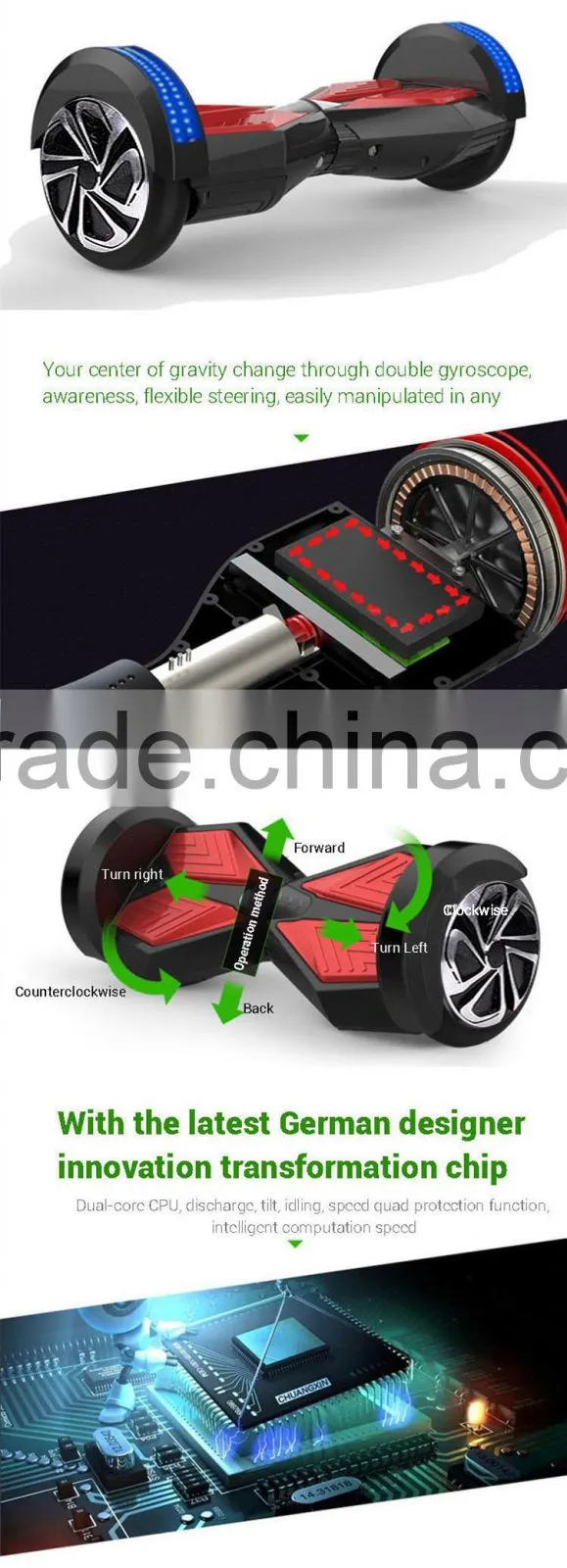 305W*2 48v 10km/h Charger 110V-240V 50-60hz hot sale mini two wheel drifting smart electric scooter