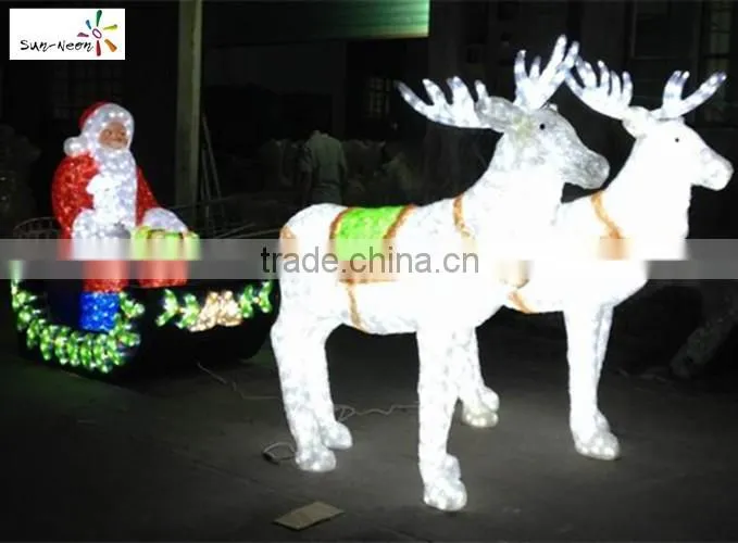 Christmas moose car santa in car christmas decoration santa sleigh decoration light christmas light with santa and reindeer