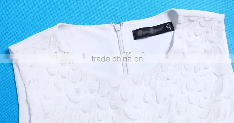 vintage lady fashion white new design bodycon dress