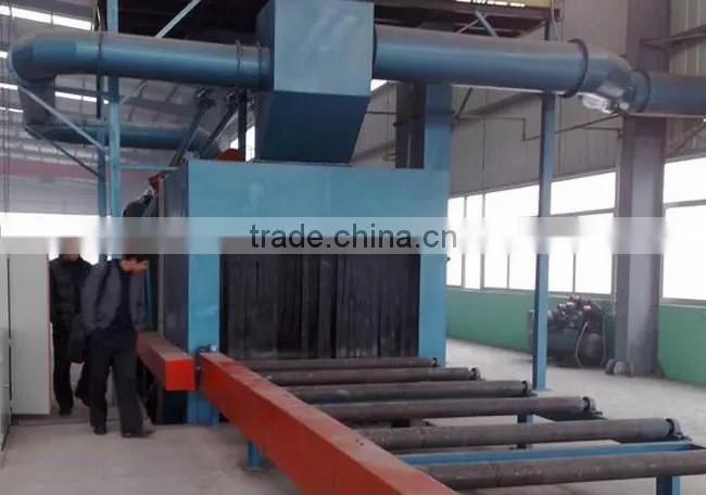 Roller conveyor steel profile shot blasting machines