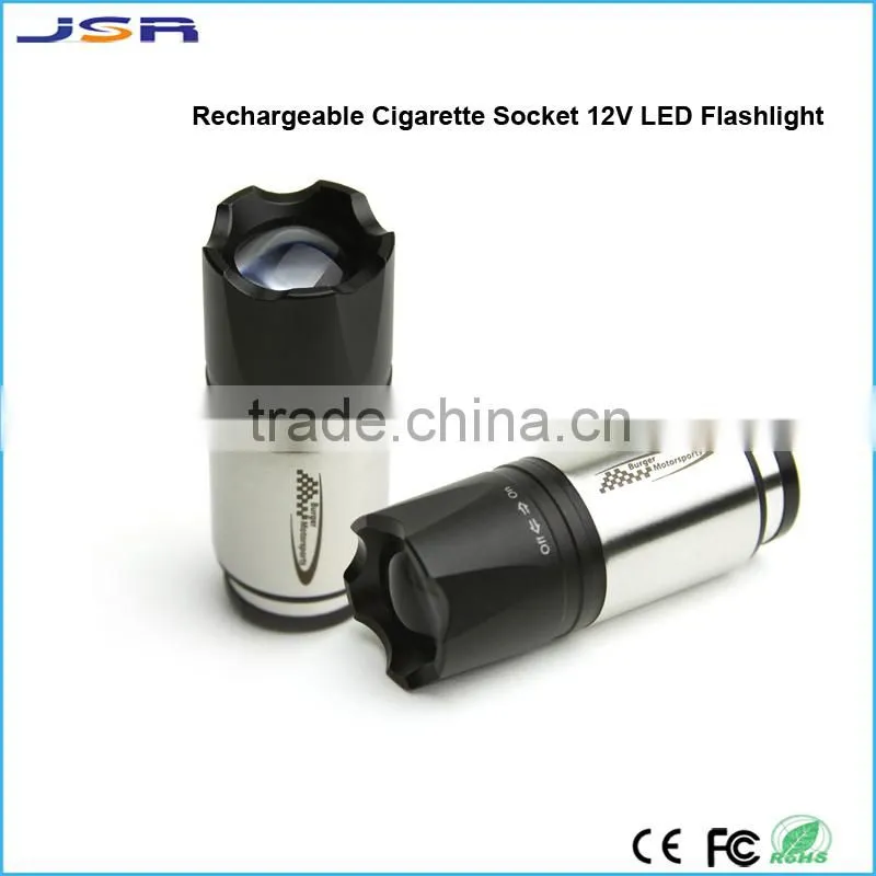 Rechargeable Cigarette Socket 12V mini LED Flashlight
