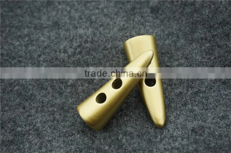 chinese gold matt horn toggle button for clothing