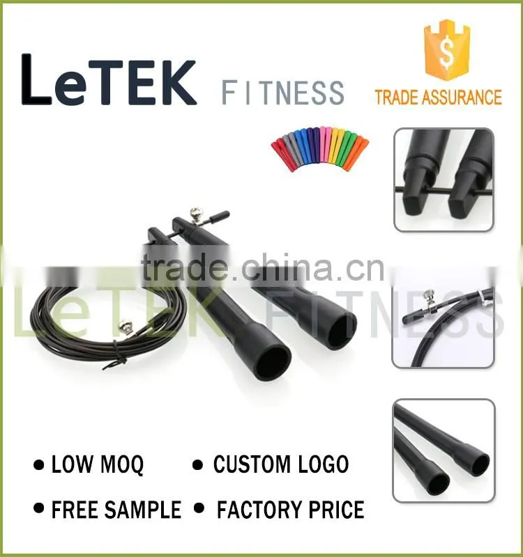 Adjustable Speed Jump Rope - Lightweight Long Ballistic Handles-Adjustable Length Cable and Dual Bearing with Carrying Bag