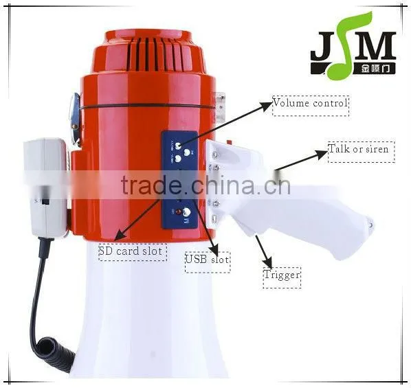 CE 50w transistor megaphone with usb+extra microphone