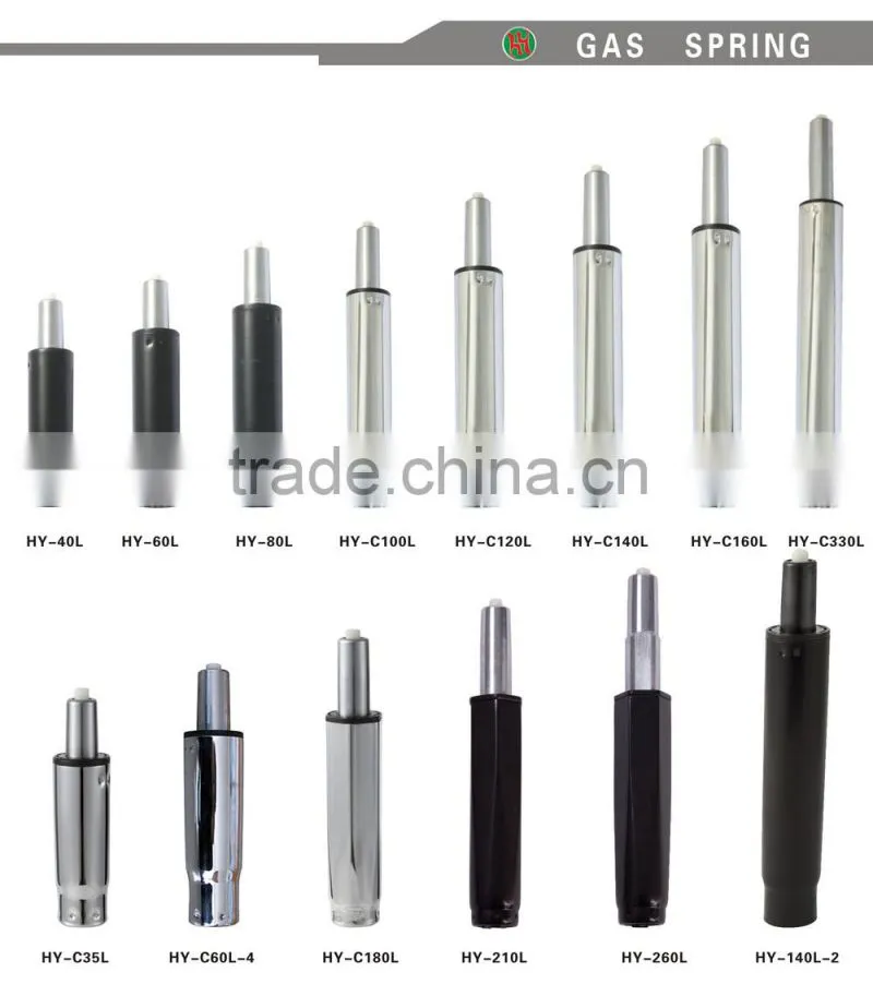 Aksesoris Chair Gas Elevador Gas Lift Gas Spring Gas Strut Powder Coating Black Stroke Length 160mm