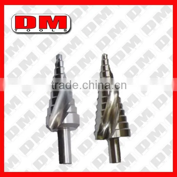 3pc HSS High Speed Steel Cone Step Drill Cutter Bit Set For Wood/Steel