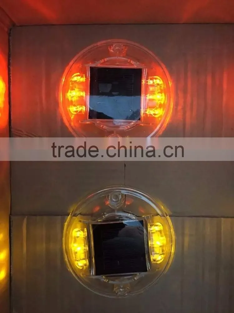 solar led flashing cat eye highway round plastic reflector