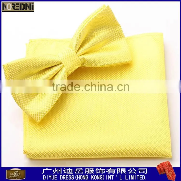 Hot sale pink bow tie clip on woven bow tie for men