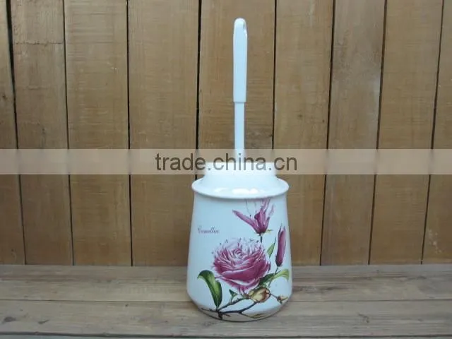 Ceramic insulated tea and water pot with camellia decal