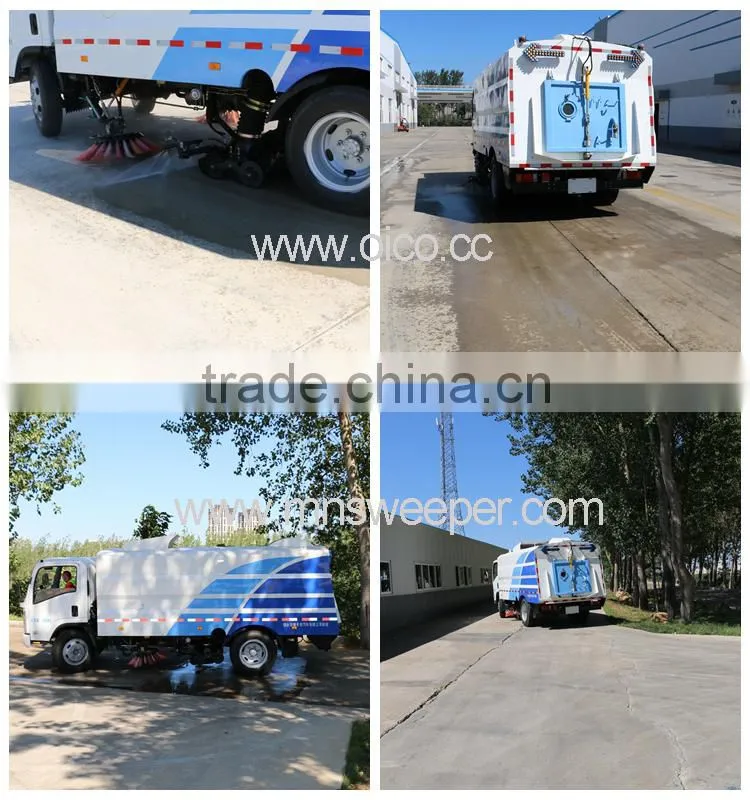 Dongfeng chassis high pressure road cleaning car cleaning width 2.5-3.5m ISUZU engine used Euro3 exhaust standard