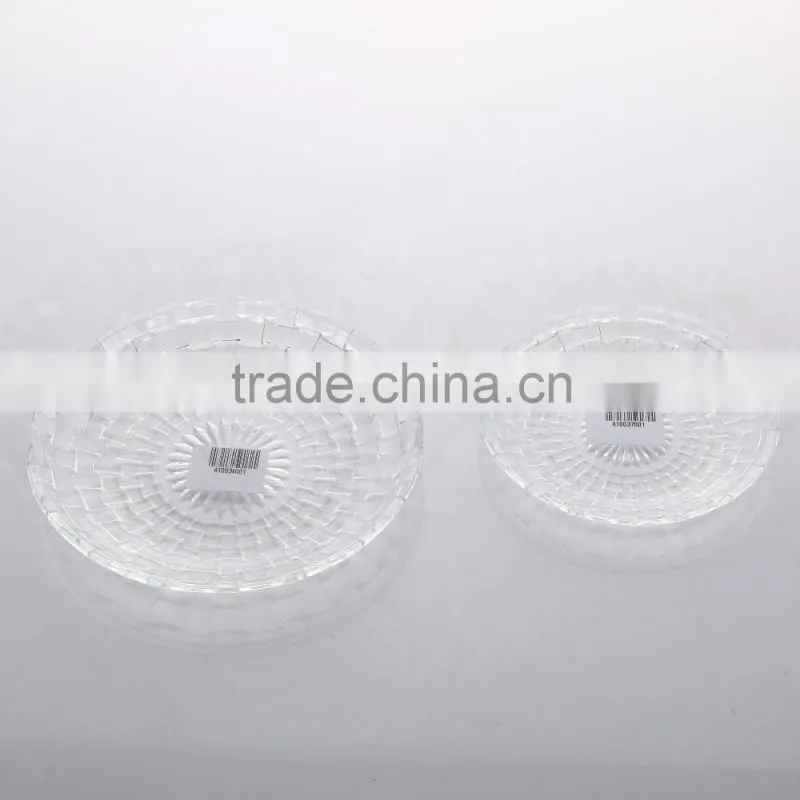 Unique Design Square Embossed Glass Plate