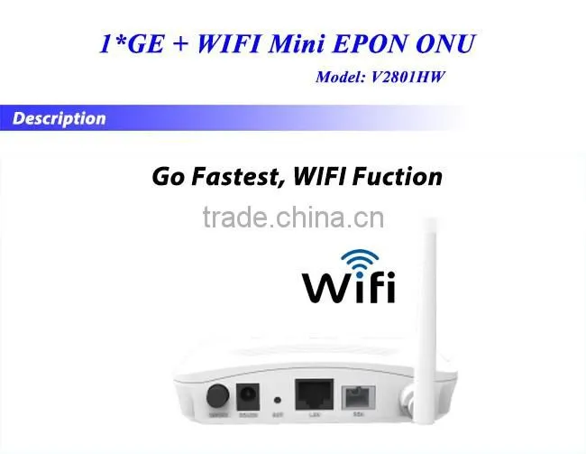 1GE + WiFi GEPON ONU with Route Support IPv4 IPv6