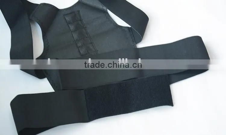 High quality as seen on TV black magnetic support correction belt for posture back