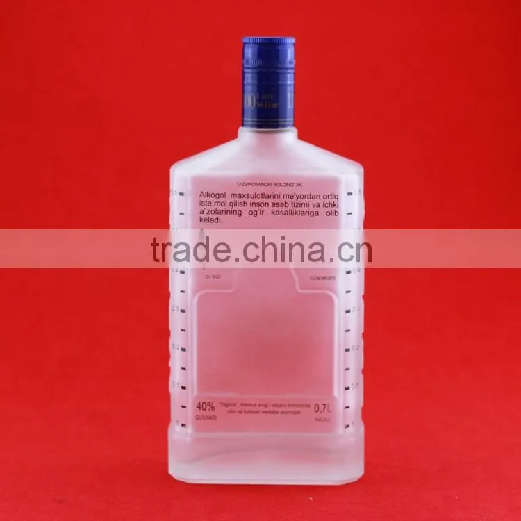 Nice printing froster bottle 600ml juice glass bottle juice glass bottle
