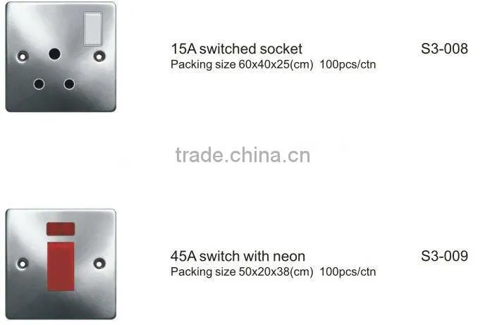 45A and 13A cooker unit control switch