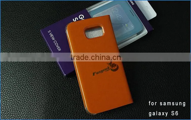 2015 Hot Sale cell phone case for S6 case. leather flip case for samsung galaxy S6