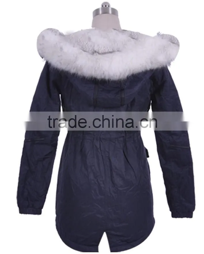 Runtex Ladies casual padded jacket with fake fur in hood RLJ089