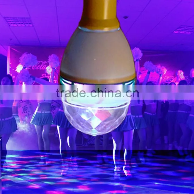 cheap price B22 E27 3w rgb rotating disco bulb