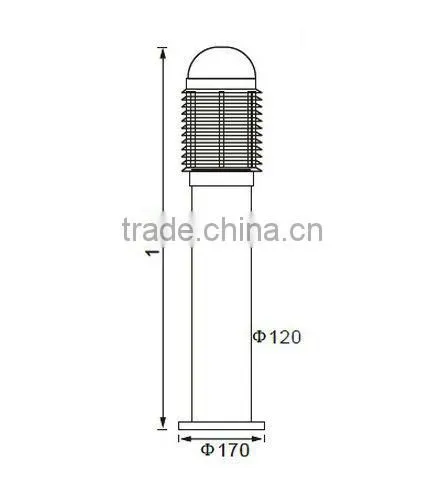 E27 Lamp Holder Garden Bollard Light GLT-L004
