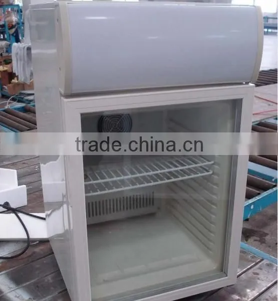 50L glass door display beverage cooler for beer' s brand promotion