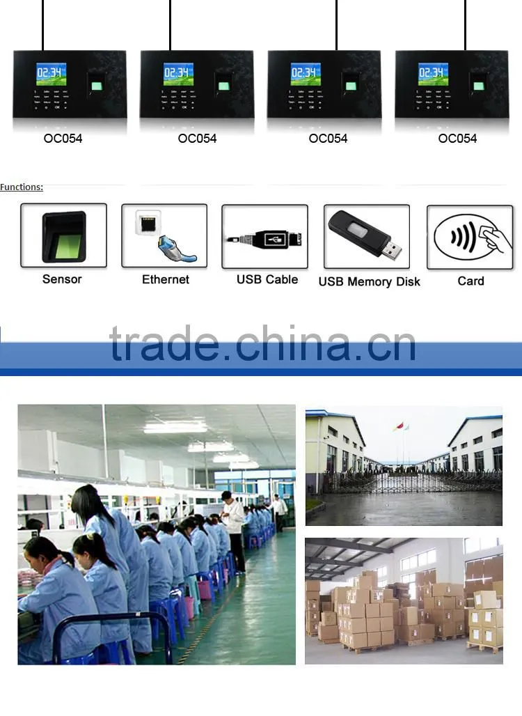 biometric fingerprint terminal time attendance with free fingerprint time attendance software