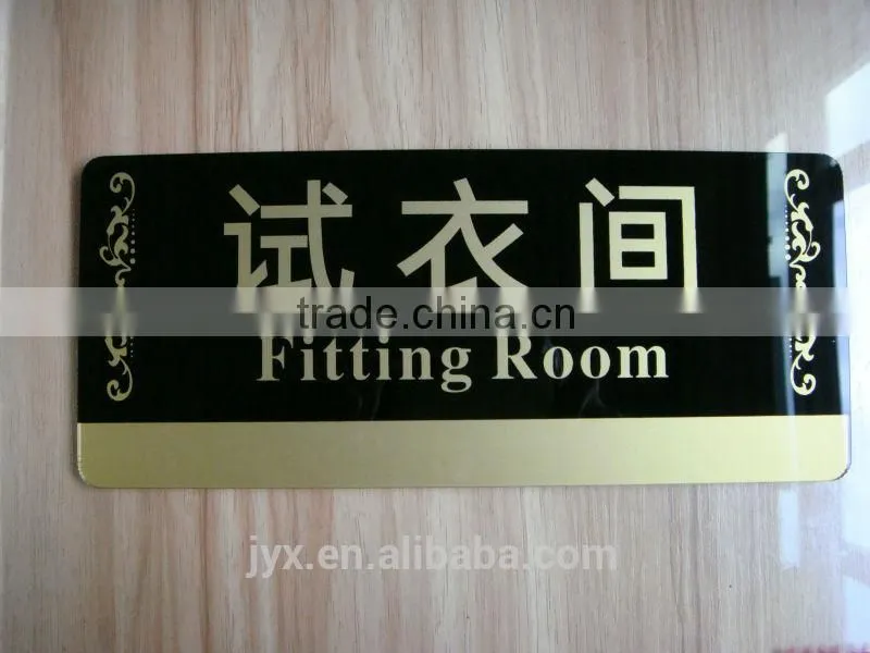 acrylic LED restroom sign