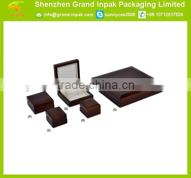 Luxury round custom wooden jewelry gift packaging box ring box necklace box