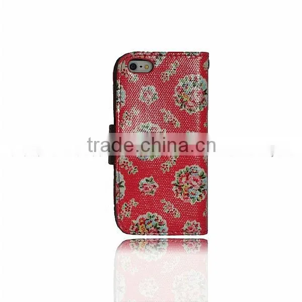 Original flower leather phone case for Pantech SKY Vega IM-A830 with credit card slot