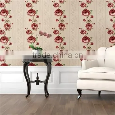 2016 new building material interior home design flower wallpaper