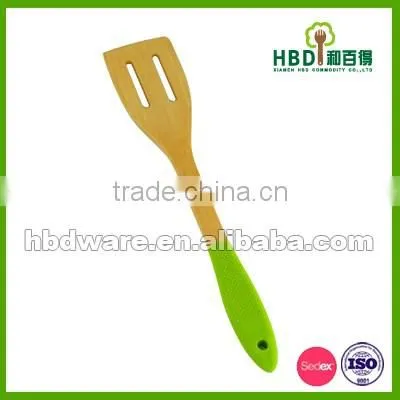 Bamboo kitchen utensils with silicone spoon wholesale