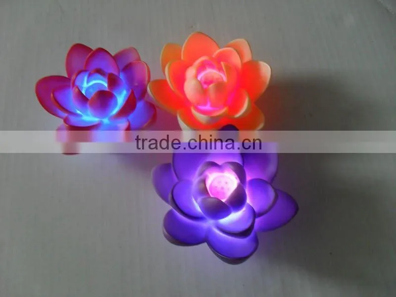 swimming pool lamp with flowers