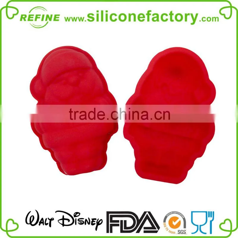 2015 hot selling Christmas related snowman shaped silicone cake molds