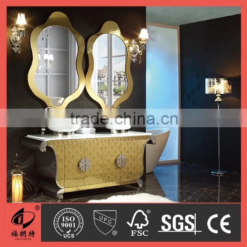 2016 New Design Double Sinks High quality stainless steel bathroom cabinet T-6623
