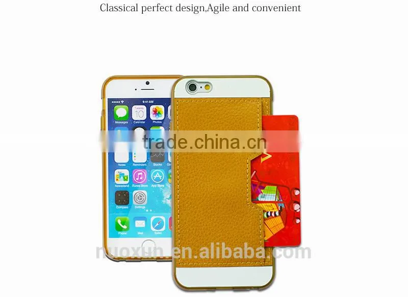 For iPhone 6 leather case, For iPhone 6 plus wallet leather case in wholesales With Card Slots
