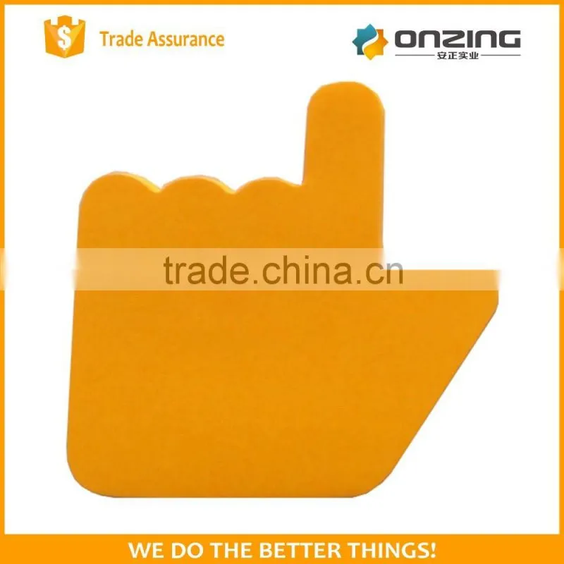 Onzing good quality hand shape sticky notes memo pad