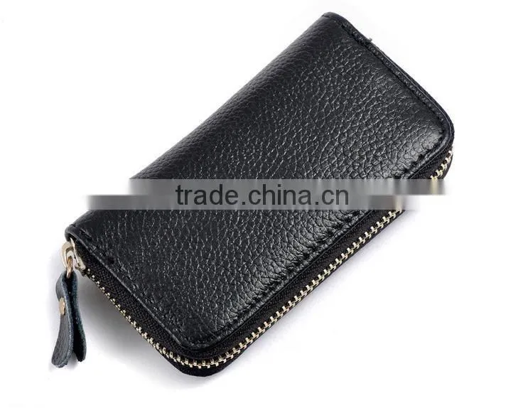 Womens Leather Key Chain Credit Card holder Cash Wallet