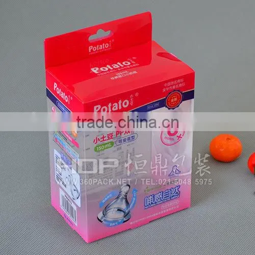 high grade foldable plastic box with hang tab