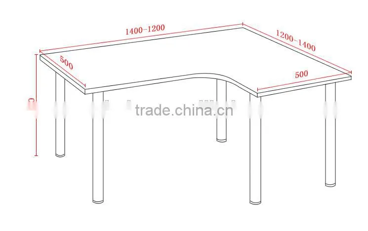 Studying Desk With MDF/PB Top And Steel Legs