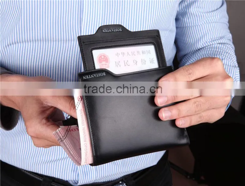 Handmade Business Young Men Wallet with Card Holder and Coin Slot Top Grain Cowhide Leather