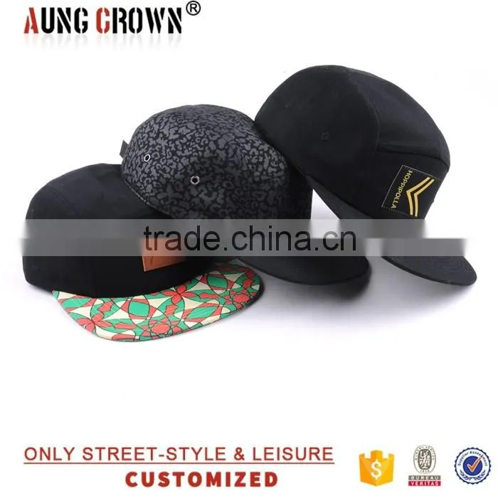 design 5 panel camp cap wholesale