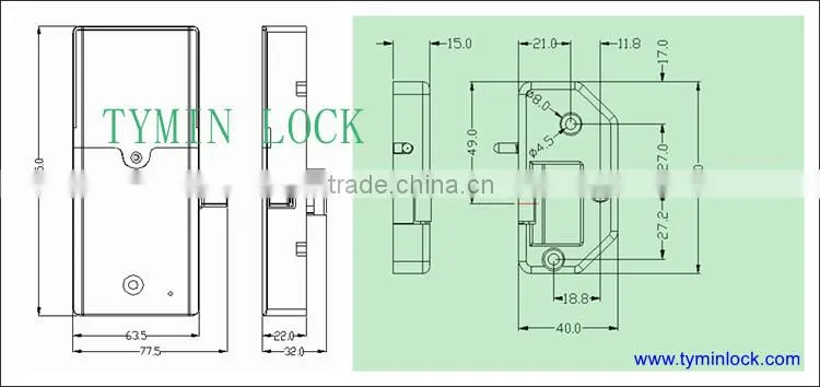 rfid locker lock china lock picks with Single card or dual cards unlocking