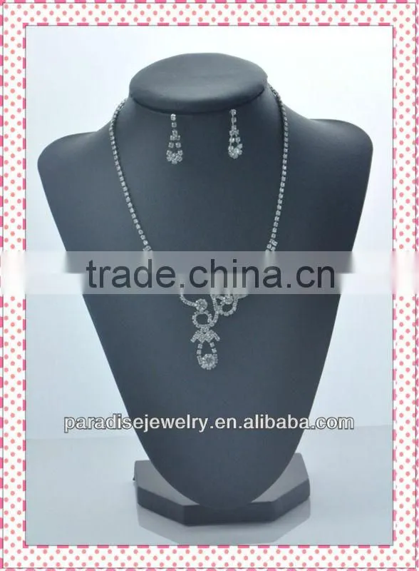 Women bridal wedding rhinestone necklace and earring set/Pendant Necklace&earring Set (Lead, Nickel & Cadmium Free)-NEW052117