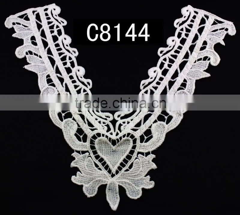 Hot sale embroidery collar crochet neck lace for women garment