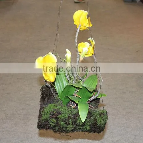 Artificial Latex Slipper Orchids Flowers,Artificial Hanging Slipper Orchids