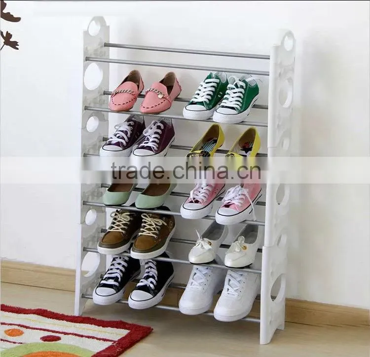 6 Layer Modern Cheap Stackable Plastic Shoe Organizer FH-SR0066