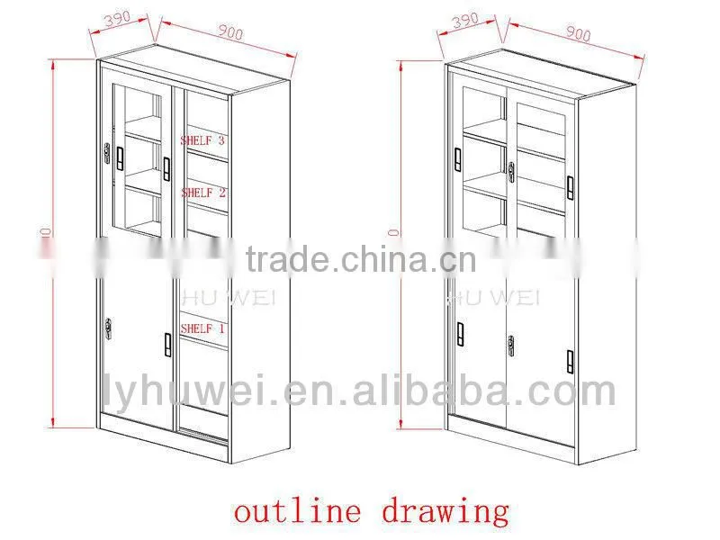 metal sliding glass retail store furniture display