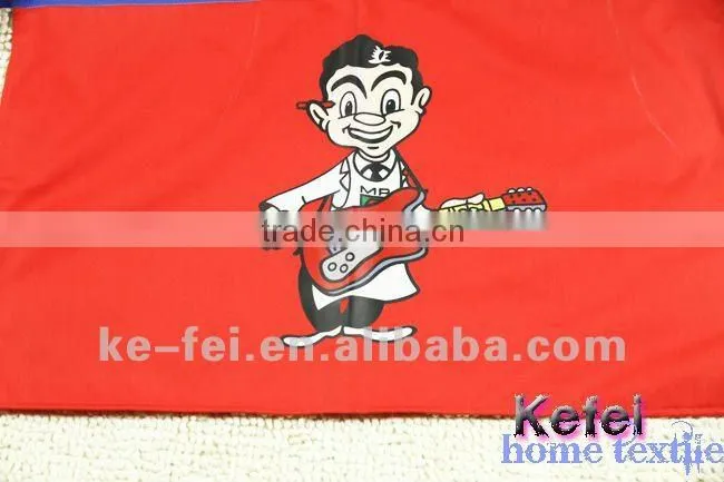 red cartoon bartender waiter half waist apron