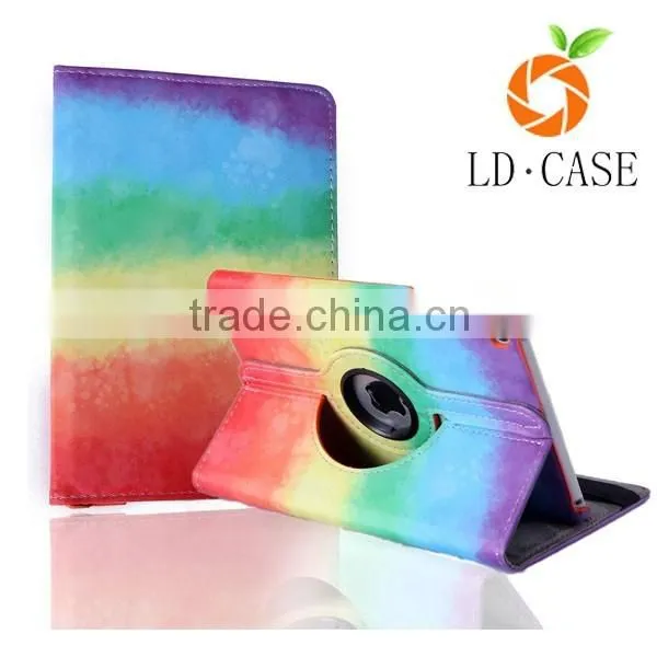 Tablets Case Printing PU Leather Media Stand Folio Cover Bag For ipad